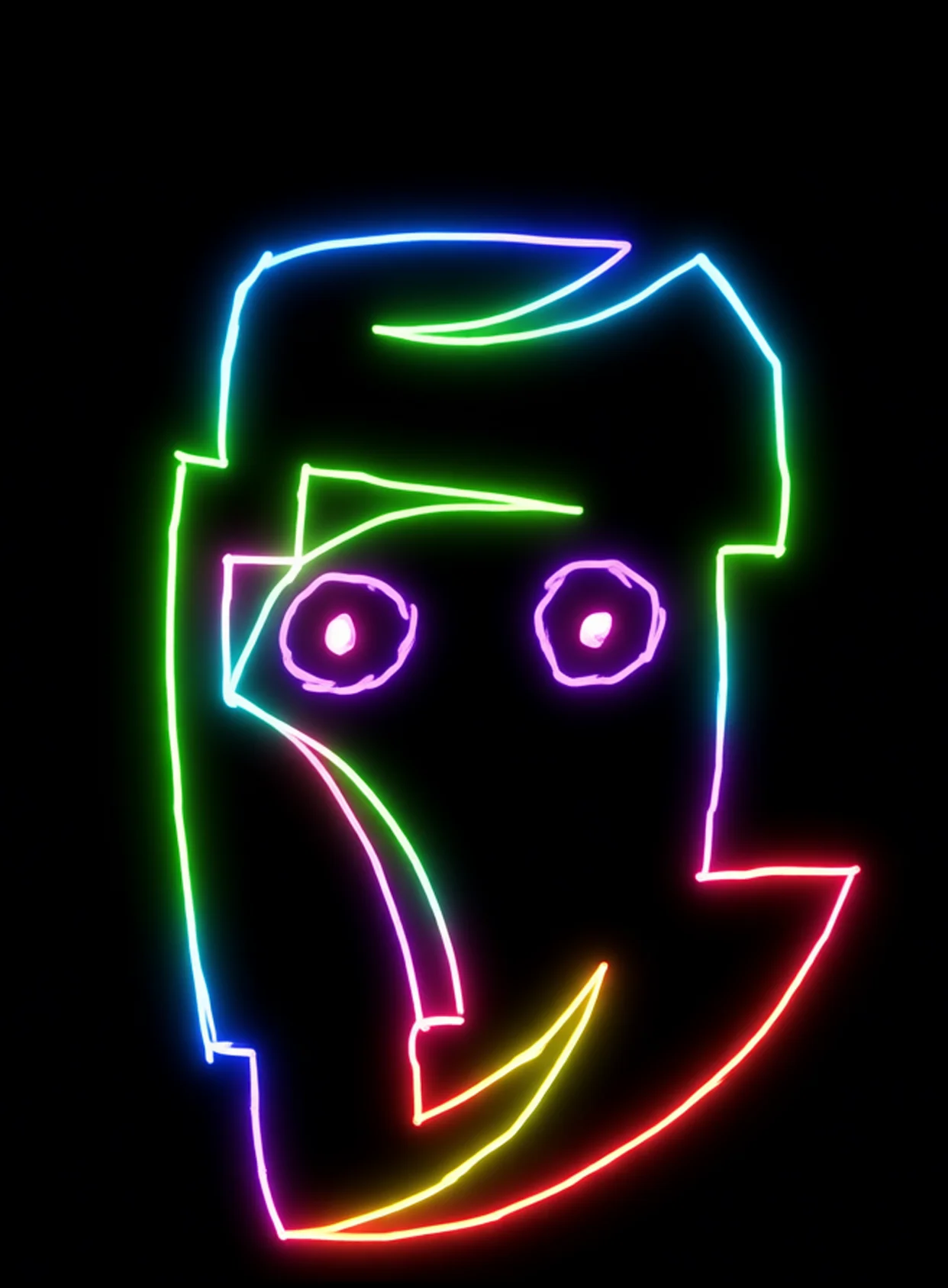 Sonrisa Neon Arcoiris Fondo Negro Gratis 1764590055 - Euforia Alegria Jubilo - Estados Positivos Alta Energia | Neon Emotion Gallery