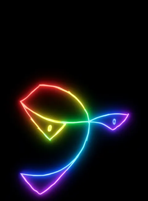 Mirada Firme Neon Arcoiris Fondo Negro Gratis 1759236074 - Pasion Amor Deseo - Estados Positivos Alta Energia | Neon Emotion Gallery