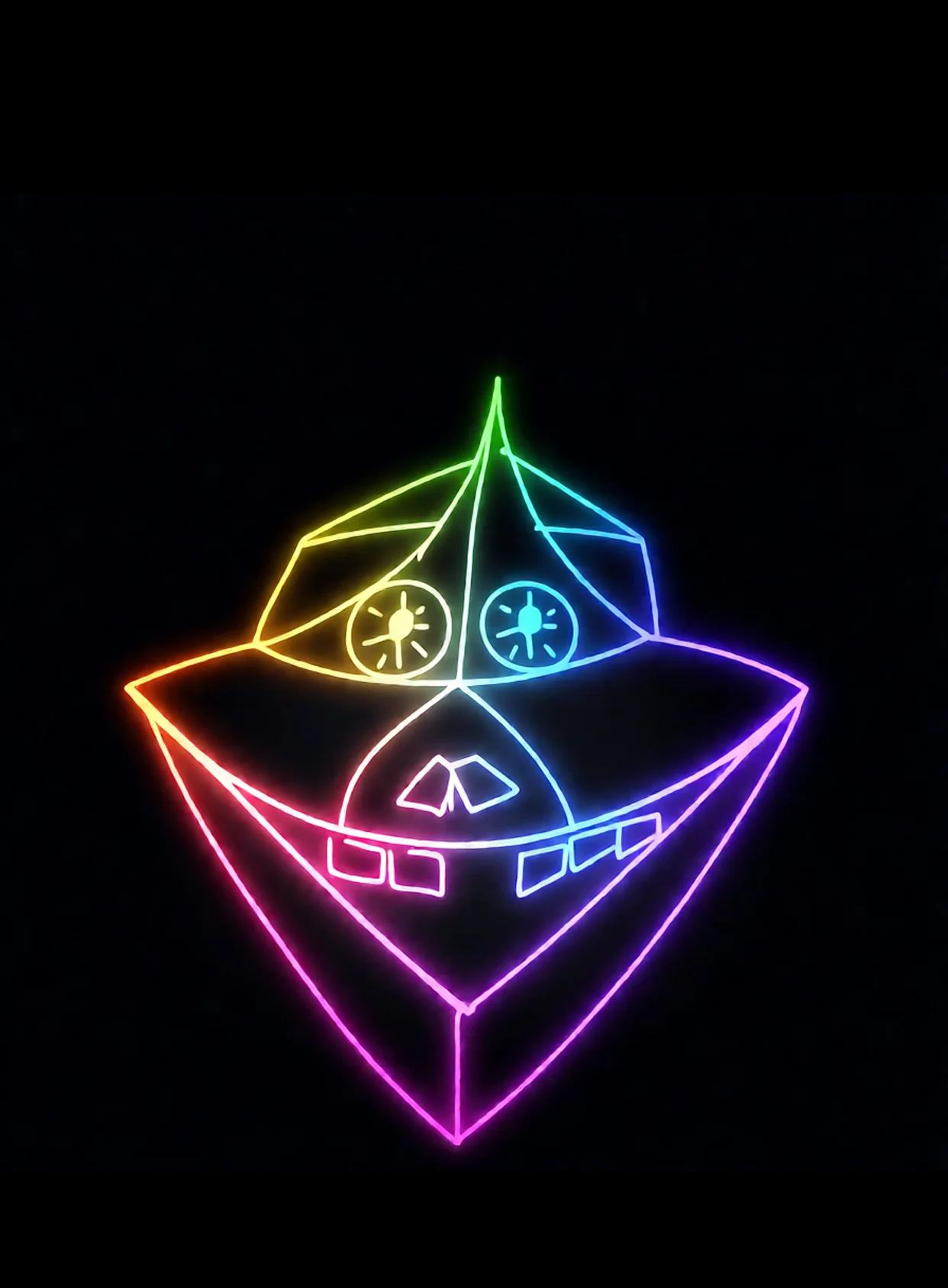 Muy Contentoneon Arcoiris Fondo Negro Gratis 1767213318 - Gratitud Armonia Bienestar - Estados Positivos Baja Energia | Neon Emotion Gallery