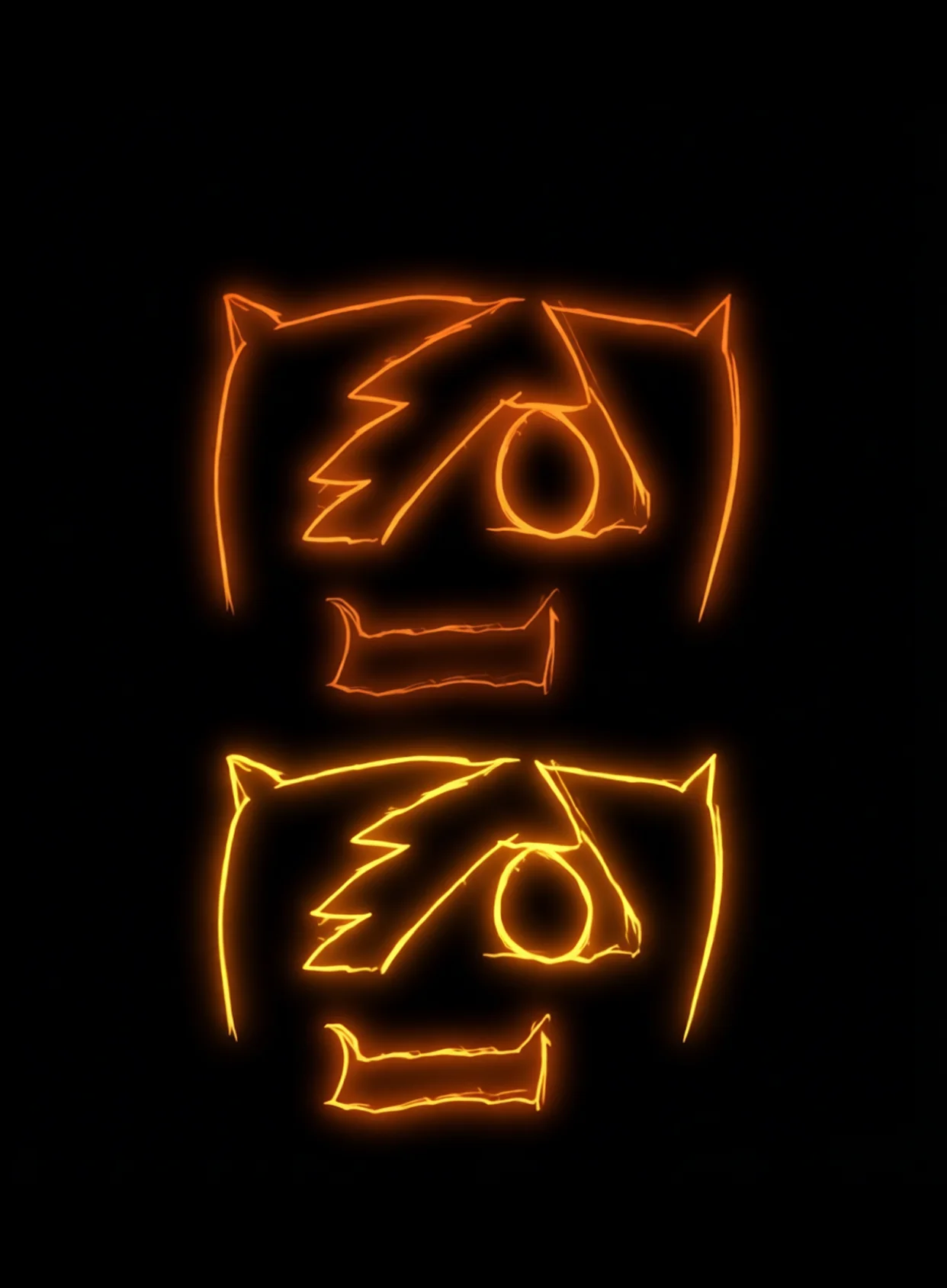 Satisfaccion Felina Neon Naranja Fondo Negro Gratis 1769964195 - Gratitud Armonia Bienestar - Estados Positivos Baja Energia | Neon Emotion Gallery
