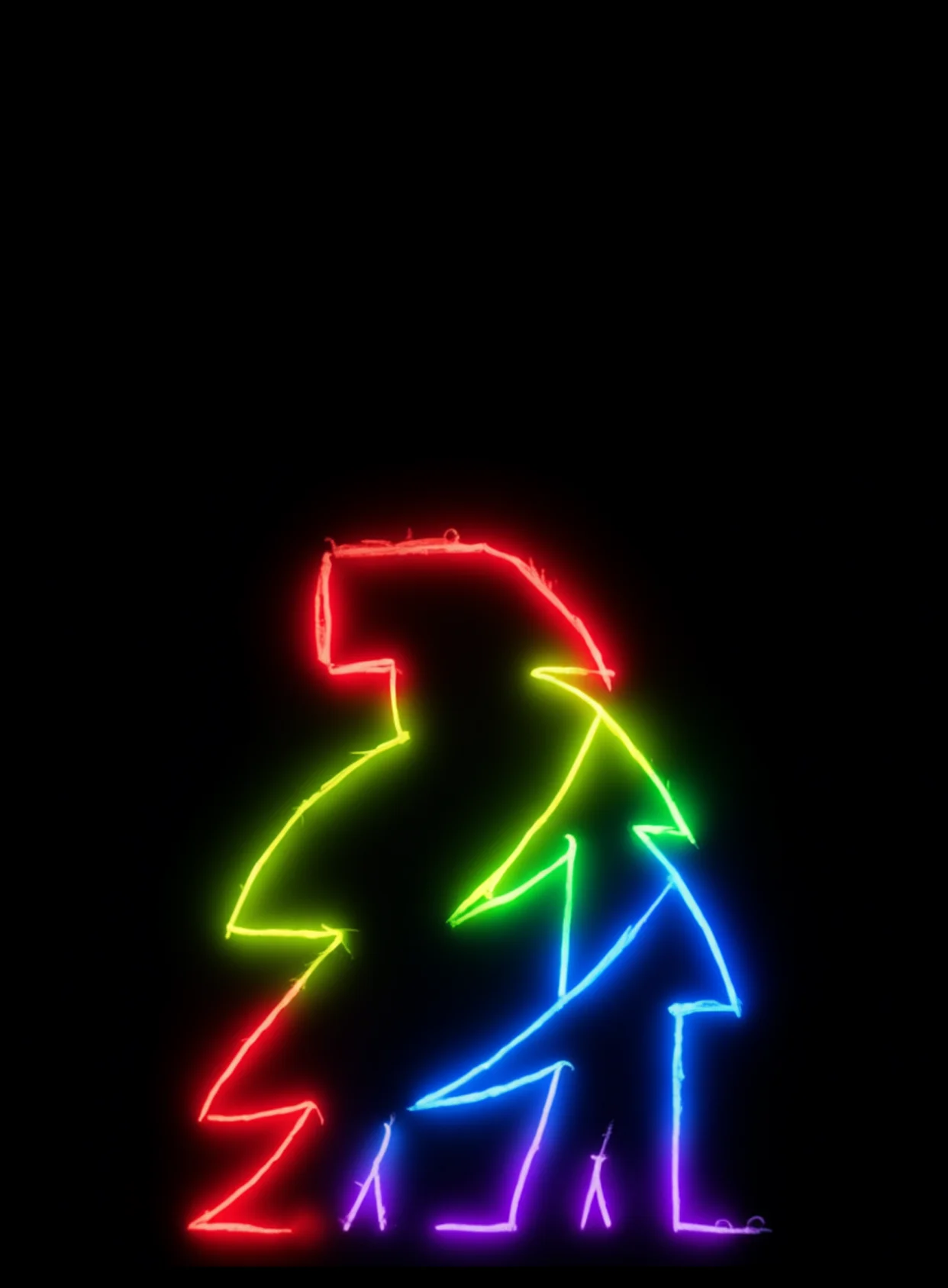 Juntos Caminamos Neon Arcoiris Fondo Negro Gratis 1758832783 - Nostalgia Melancolia Sueno - Estados Positivos Baja Energia | Neon Emotion Gallery