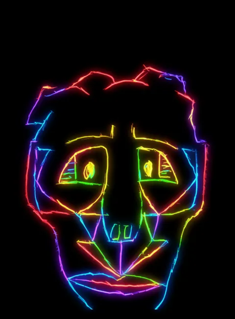Pasado Desierto Neon Arcoiris Fondo Negro Gratis 1759089490 - Nostalgia Melancolia Sueno - Estados Positivos Baja Energia | Neon Emotion Gallery