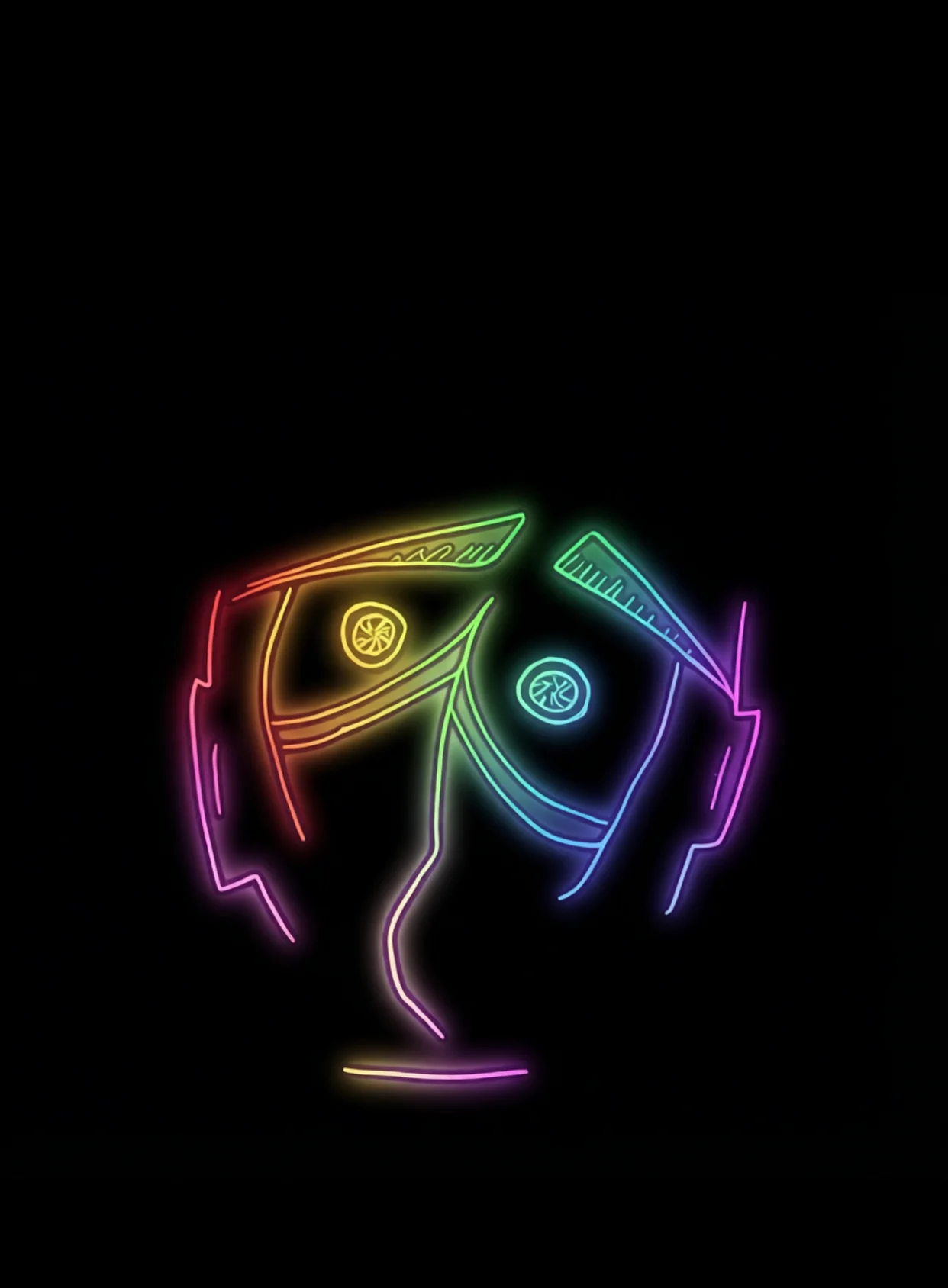 Pensando Pasado Neon Arcoiris Fondo Negro Gratis 1768338032 - Nostalgia Melancolia Sueno - Estados Positivos Baja Energia | Neon Emotion Gallery