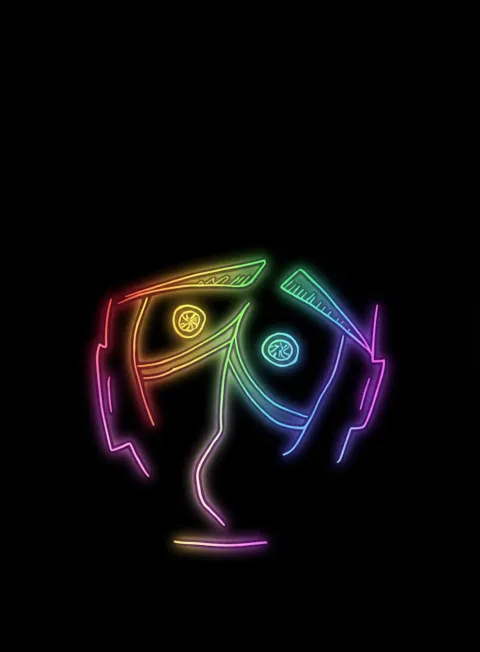 Pensando Pasado Neon Arcoiris Fondo Negro Gratis 1768338032 - Nostalgia Melancolia Sueno - Estados Positivos Baja Energia | Neon Emotion Gallery