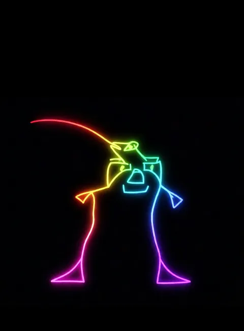 Completo Satisfecho Neon Arcoiris Fondo Negro Gratis 1767718002 - Paz Calma Serenidad - Estados Positivos Baja Energia | Neon Emotion Gallery