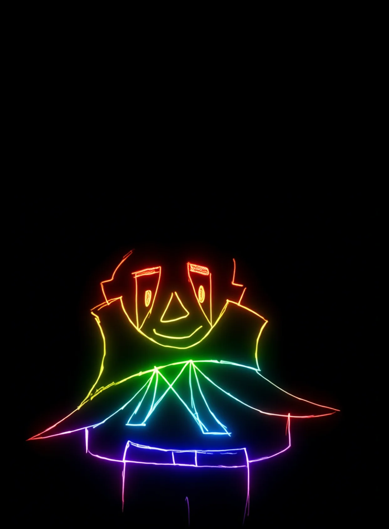 Ente De Luz Neon Arcoiris Fondo Negro Gratis 1762186342 - Paz Calma Serenidad - Estados Positivos Baja Energia | Neon Emotion Gallery