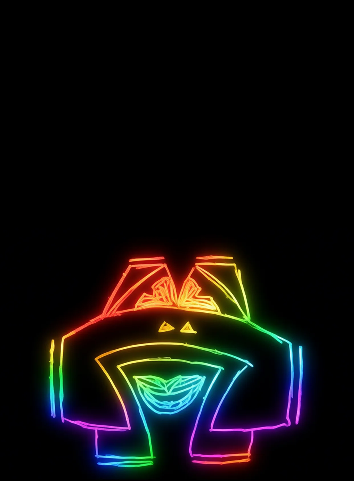 Espero Llamada Neon Arcoiris Fondo Negro Gratis 1764591374 - Paz Calma Serenidad - Estados Positivos Baja Energia | Neon Emotion Gallery