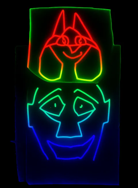 Descanso Mente Neon Arcoiris Fondo Negro Gratis 1757624015 - Relajacion Alivio Reposo - Estados Positivos Baja Energia | Neon Emotion Gallery