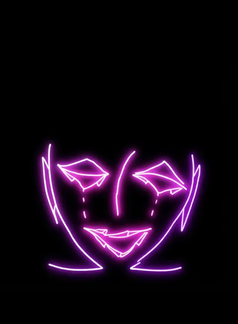 Mujer Nostalgia Neon Violeta Fondo Negro Gratis 1769964078 - Relajacion Alivio Reposo - Estados Positivos Baja Energia | Neon Emotion Gallery