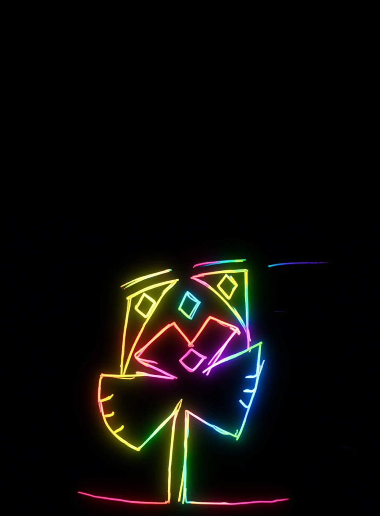 1espiritu Animal Neon Arcoiris Fondo Negro Gratis 1764590460 - Asombro Curiosidad Misterio - Estados Introspeccion Profunda | Neon Emotion Gallery