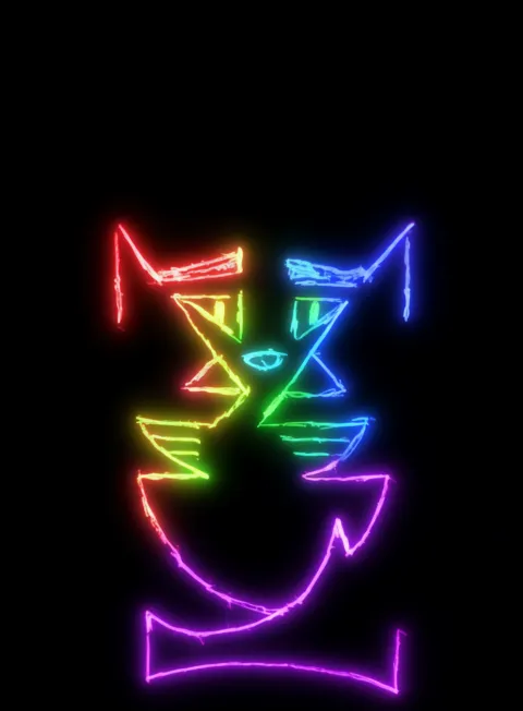 Misterio Espiritu Neon Arcoiris Fondo Negro Gratis 1759154064 - Asombro Curiosidad Misterio - Estados Introspeccion Profunda | Neon Emotion Gallery