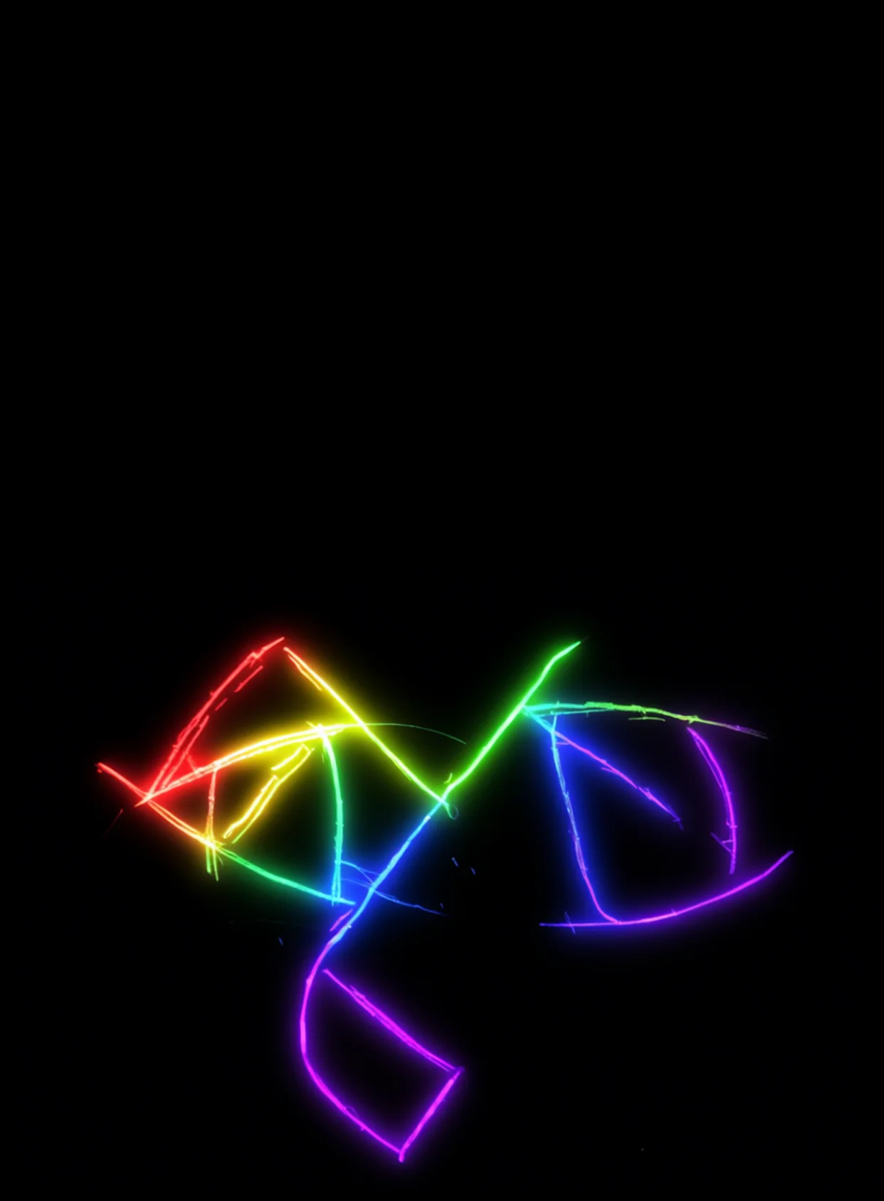 Perplejo Neon Arcoiris Fondo Negro Gratis 1759922026 - Asombro Curiosidad Misterio - Estados Introspeccion Profunda | Neon Emotion Gallery
