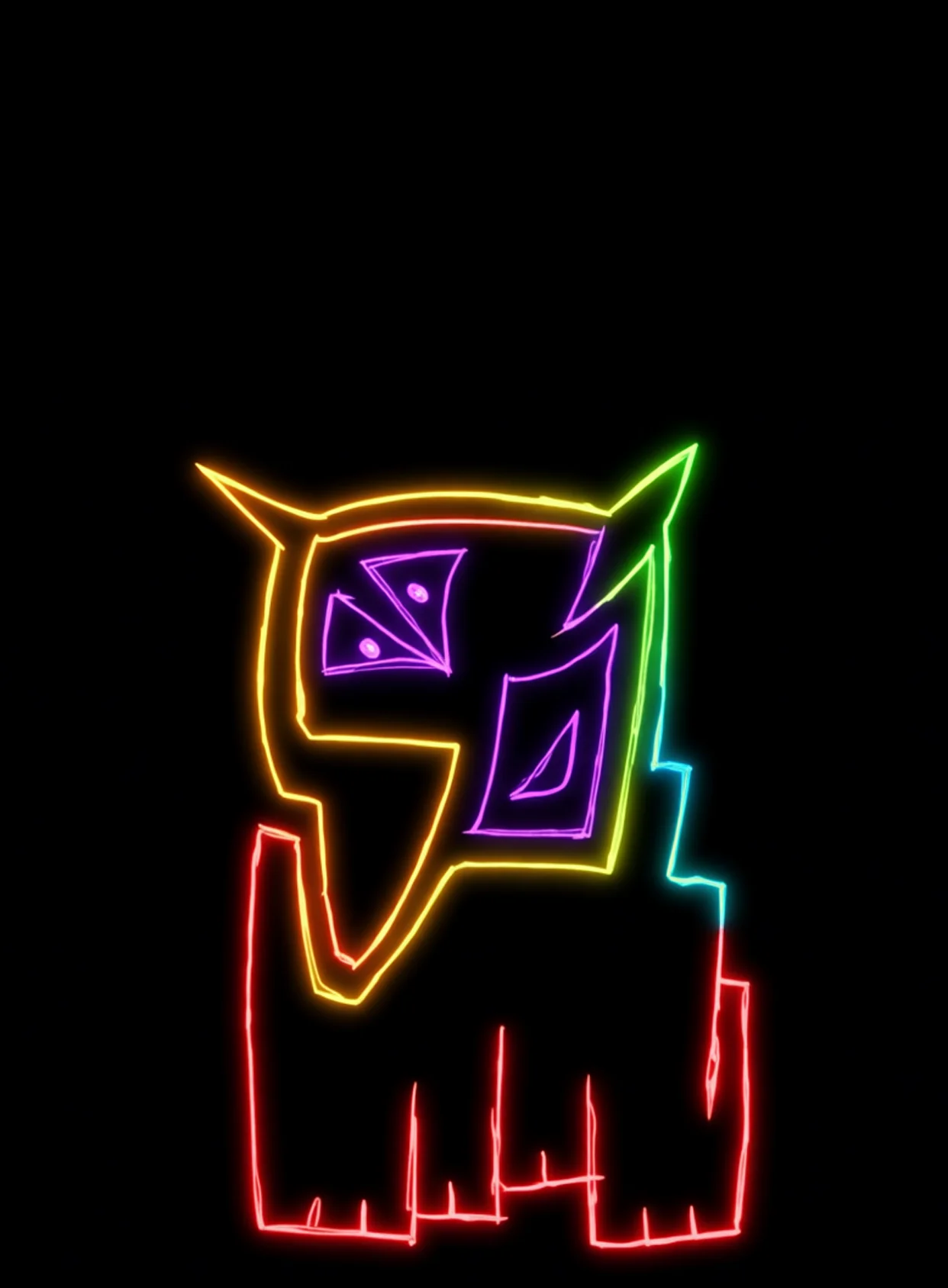 1espiritu Animal Neon Arcoiris Fondo Negro Gratis 1763482482 - Introspeccion Reflexion Conciencia - Estados Introspeccion Profunda | Neon Emotion Gallery