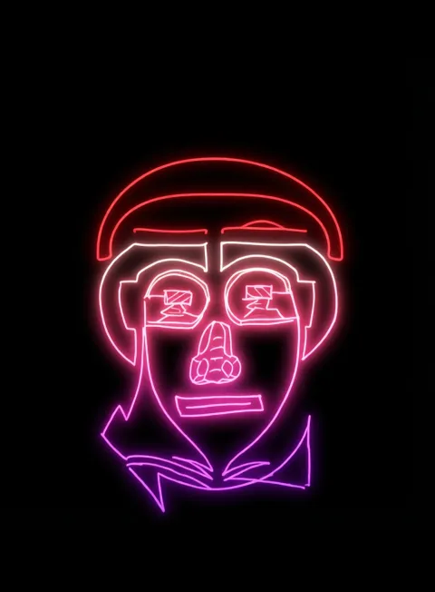 Observador Neon Rojo Rosa Fondo Negro Gratis 1769964762 - Introspeccion Reflexion Conciencia - Estados Introspeccion Profunda | Neon Emotion Gallery