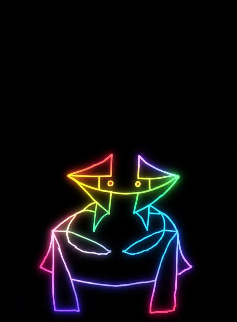 Transitando Espera Neon Arcoiris Fondo Negro Gratis 1764950003 - Introspeccion Reflexion Conciencia - Estados Introspeccion Profunda | Neon Emotion Gallery
