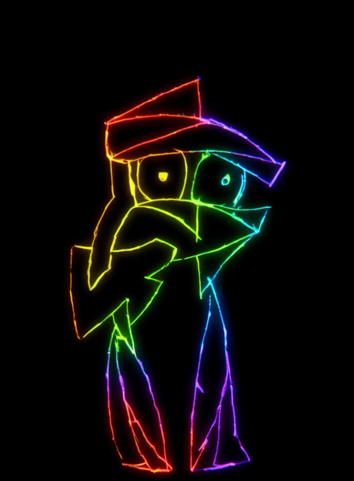 Aislado Tiempo Neon Arcoiris Fondo Negro Gratis 1759761841 - Soledad Vacio Silencio - Estados Introspeccion Profunda | Neon Emotion Gallery