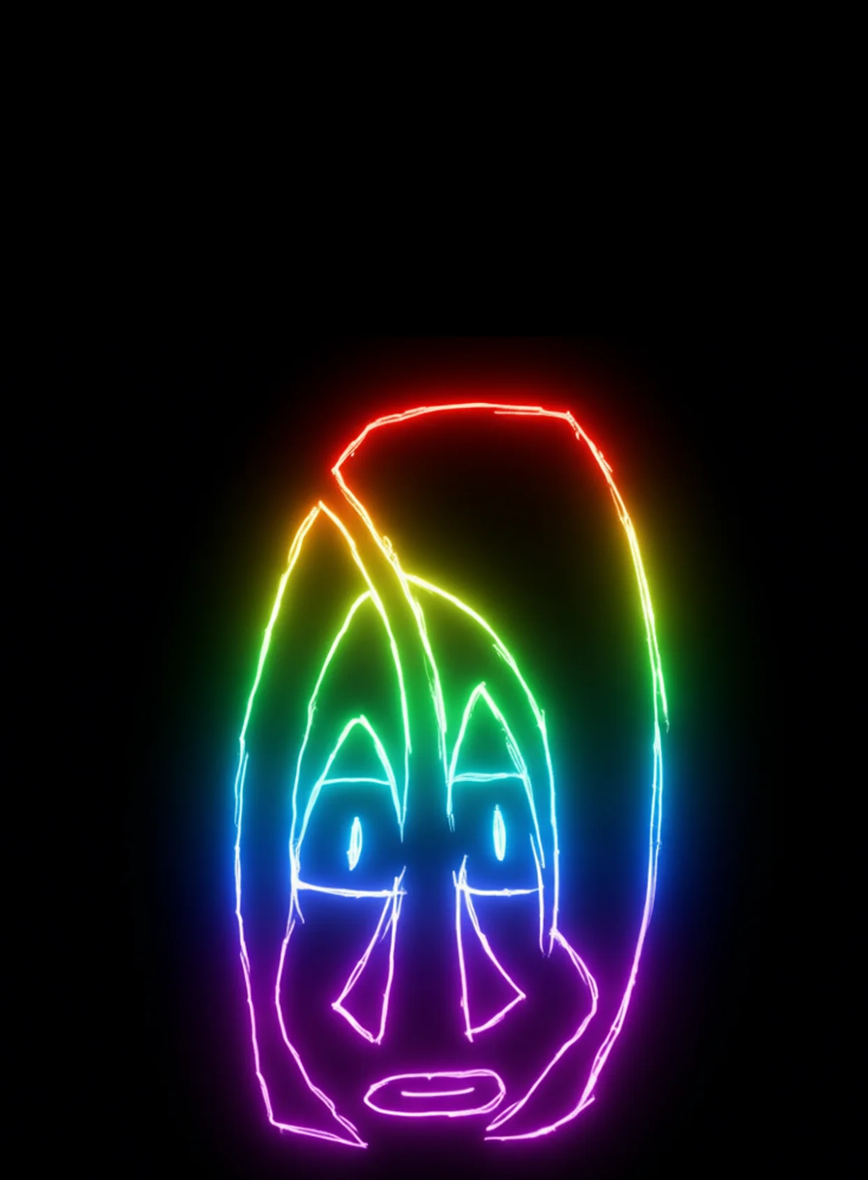 Aislamiento Mente Neon Arcoiris Fondo Negro Gratis 1762186083 - Soledad Vacio Silencio - Estados Introspeccion Profunda | Neon Emotion Gallery