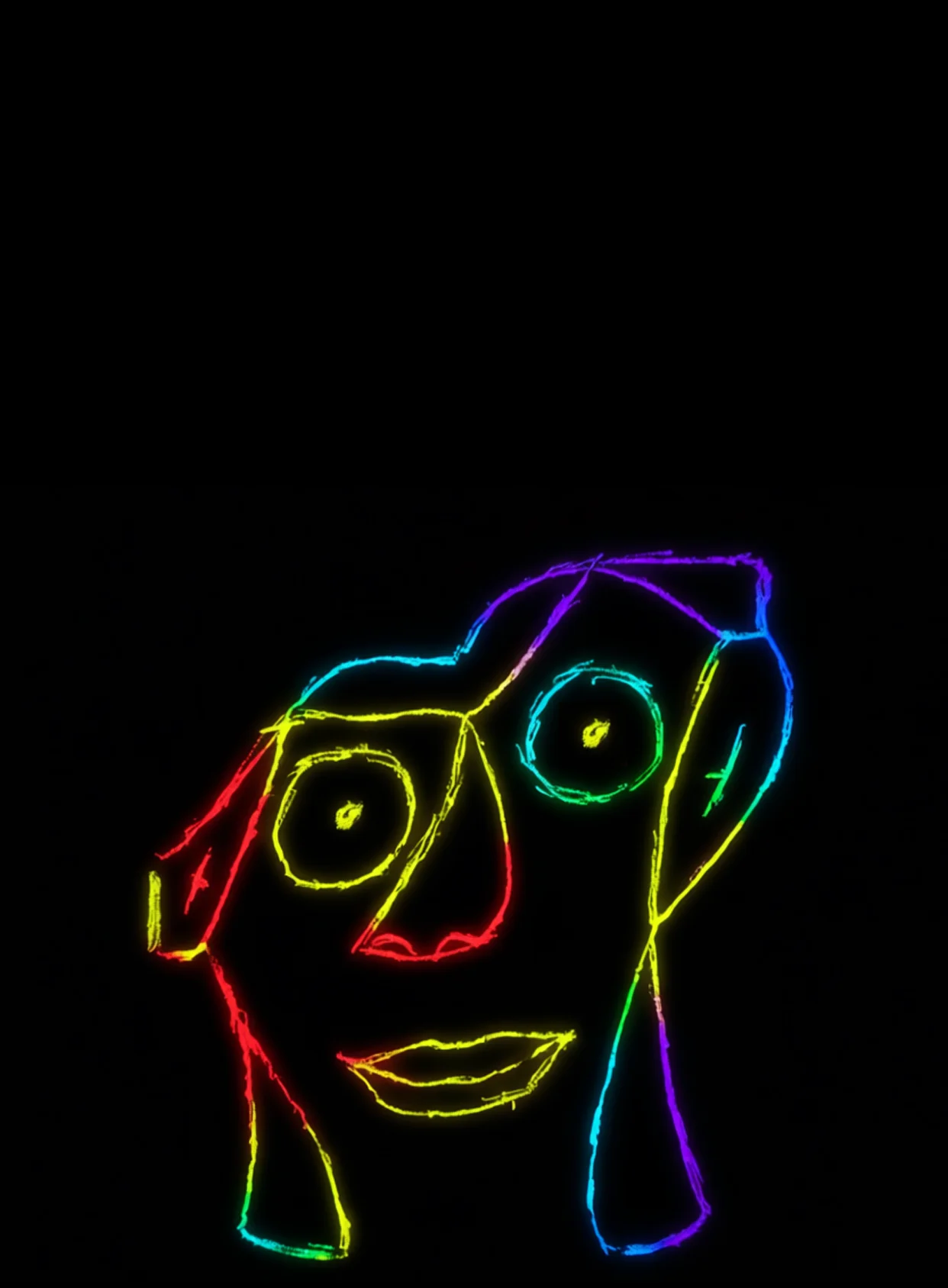 Apartado Vacio Neon Arcoiris Fondo Negro Gratis 1760379303 - Soledad Vacio Silencio - Estados Introspeccion Profunda | Neon Emotion Gallery