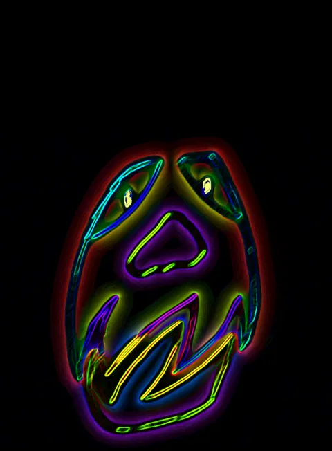Silencio Espiritu Neon Arcoiris Fondo Negro Gratis 1763482410 - Soledad Vacio Silencio - Estados Introspeccion Profunda | Neon Emotion Gallery