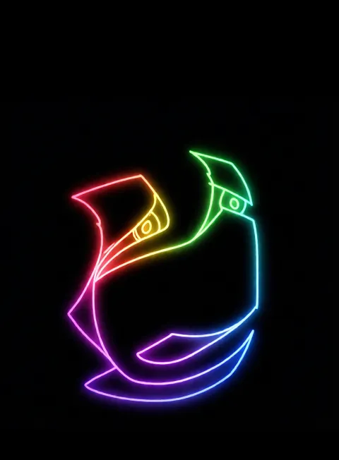 Espiritu Triste Neon Arcoiris Fondo Negro Gratis 1767212211 - Tristeza Melancolia Desolacion - Estados Introspeccion Profunda | Neon Emotion Gallery