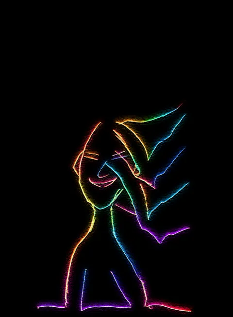 Lagrimas Caidas Neon Arcoiris Fondo Negro Gratis 1764591462 - Tristeza Melancolia Desolacion - Estados Introspeccion Profunda | Neon Emotion Gallery