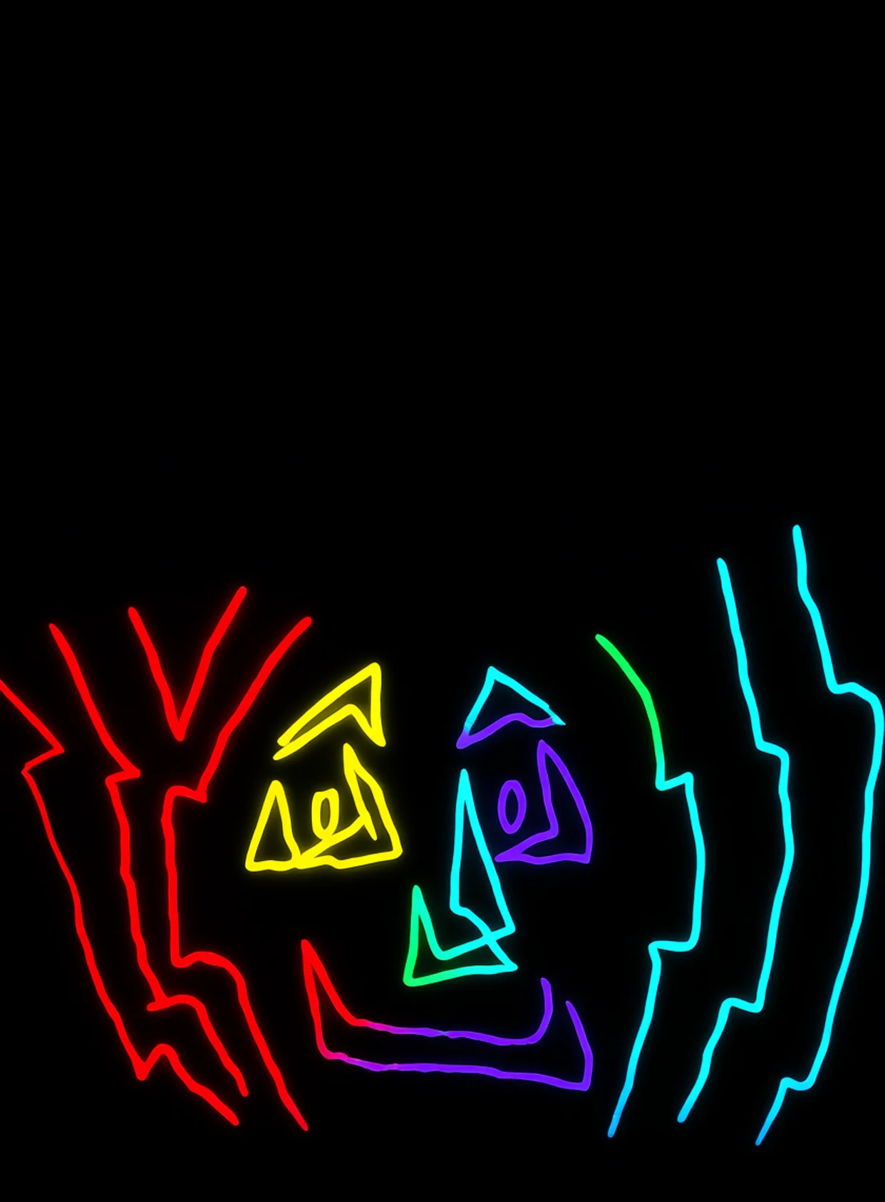 Agobiado Neon Arcoiris Fondo Negro Gratis 1757516507 - Ansiedad Inquietud Agobio - Estados Intensos Conflictivos | Neon Emotion Gallery