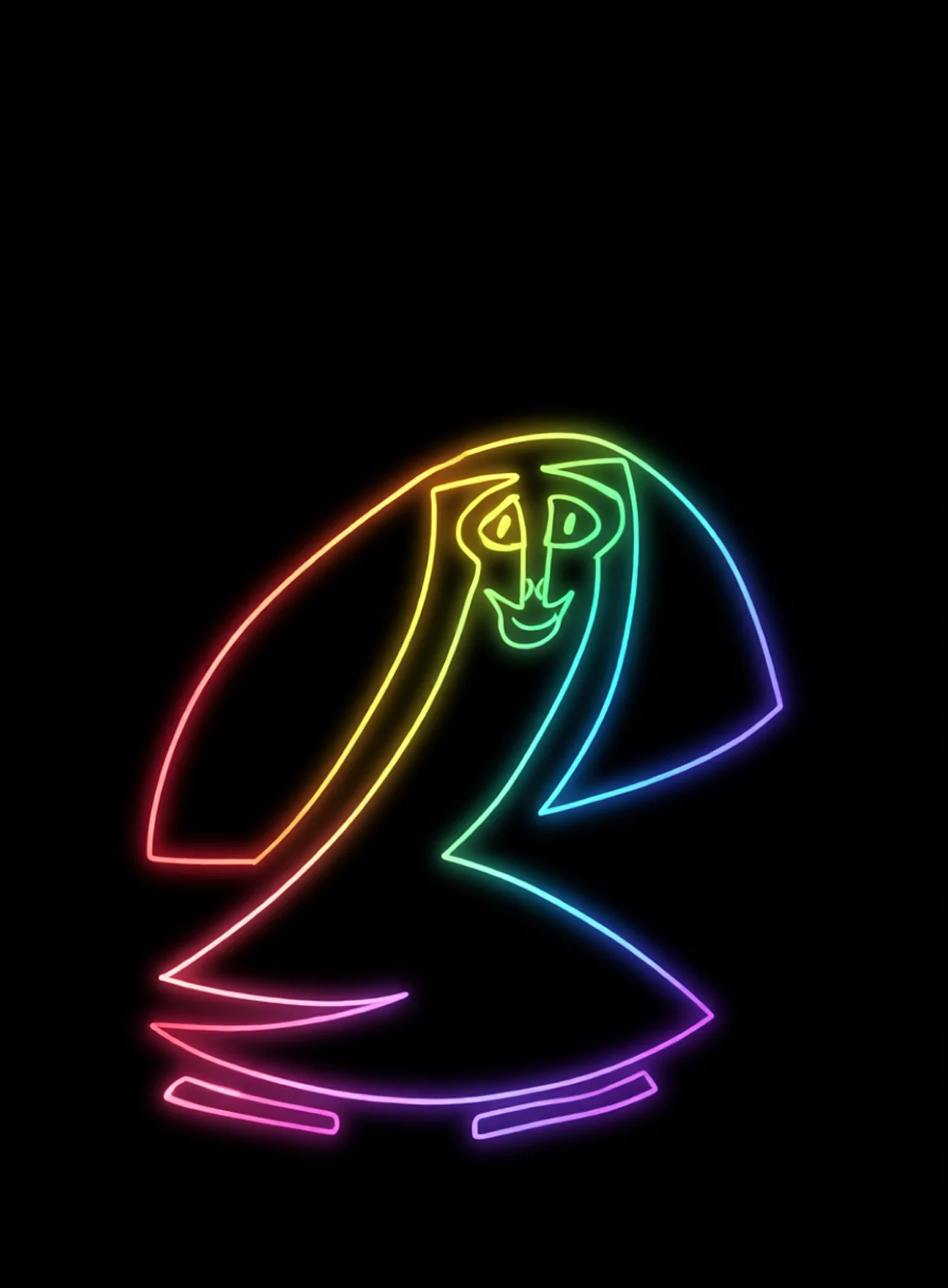 Miedo Presentimiento Oscuroneon Arcoiris Fondo Negro Gratis 1768042154 - Ansiedad Inquietud Agobio - Estados Intensos Conflictivos | Neon Emotion Gallery