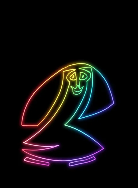 Miedo Presentimiento Oscuroneon Arcoiris Fondo Negro Gratis 1768042154 - Ansiedad Inquietud Agobio - Estados Intensos Conflictivos | Neon Emotion Gallery