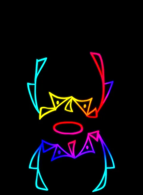 Bicho Volador Neon Arcoiris Fondo Negro Gratis 1757858508 - Caos Confusion Turbulencia - Estados Intensos Conflictivos | Neon Emotion Gallery