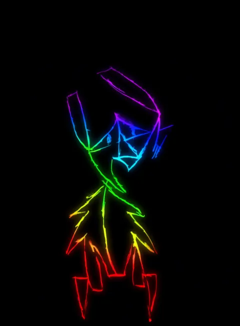 Espiritu Animal Neon Arcoiris Fondo Negro Gratis 1759089680 - Caos Confusion Turbulencia - Estados Intensos Conflictivos | Neon Emotion Gallery