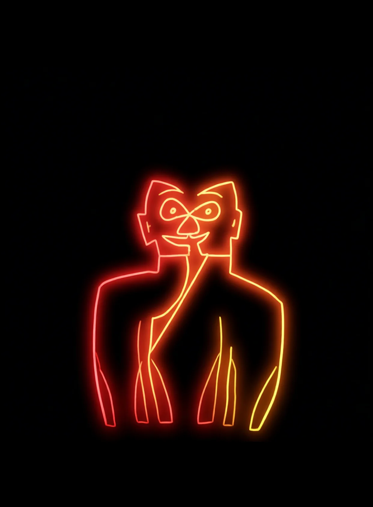 Guardian Neon Fuego Fondo Negro Gratis 1770214365 - Caos Confusion Turbulencia - Estados Intensos Conflictivos | Neon Emotion Gallery