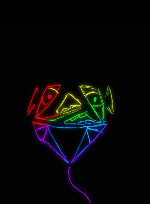 Mal Humor Neon Arcoiris Fondo Negro Gratis 1758629291 - Caos Confusion Turbulencia - Estados Intensos Conflictivos | Neon Emotion Gallery
