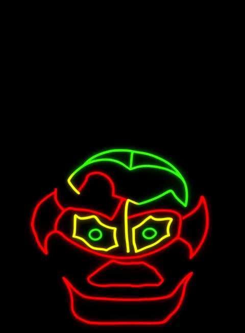 Violencia Risa Neon Arcoiris Fondo Negro Gratis 1757515062 - Furia Ira Rabia - Estados Intensos Conflictivos | Neon Emotion Gallery