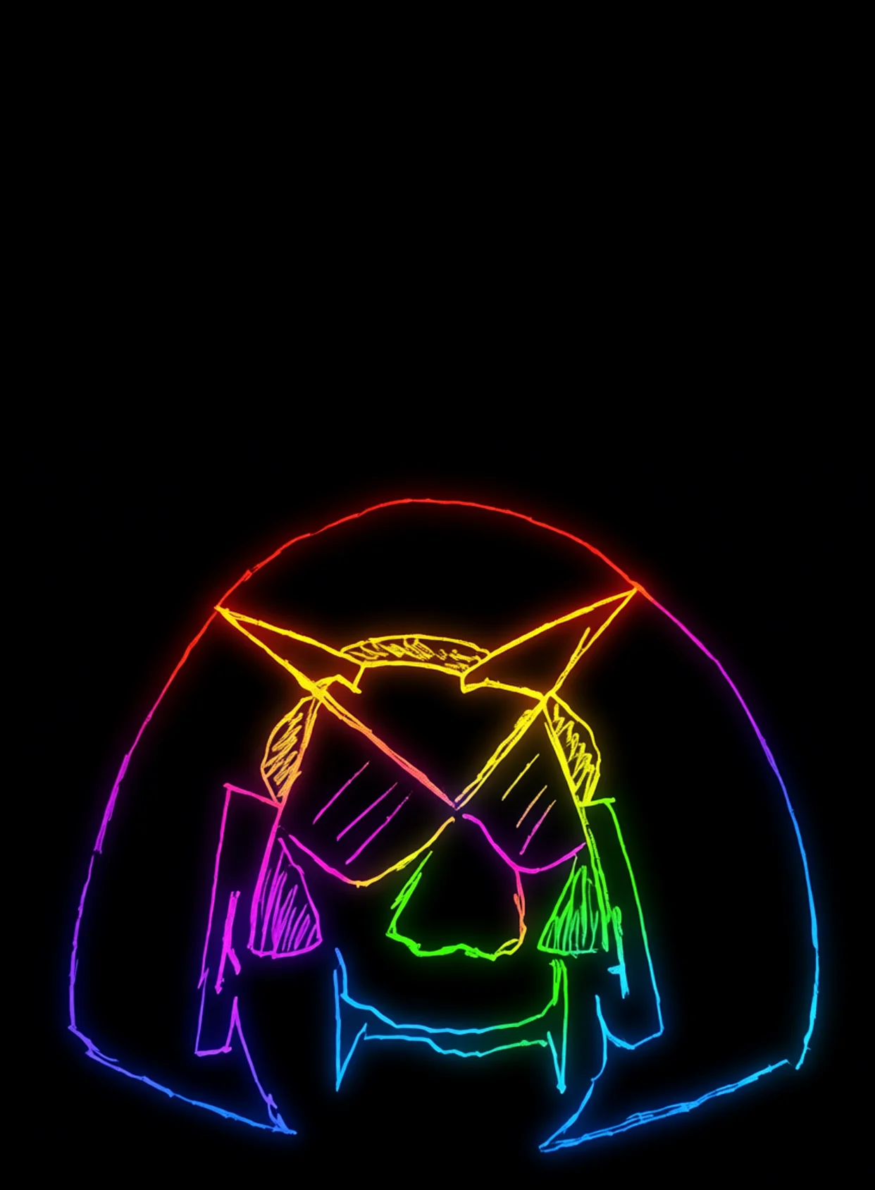 Ente Diabolico Neon Arcoiris Fondo Negro Gratis 1762982469 - Miedo Terror Suspenso - Estados Intensos Conflictivos | Neon Emotion Gallery