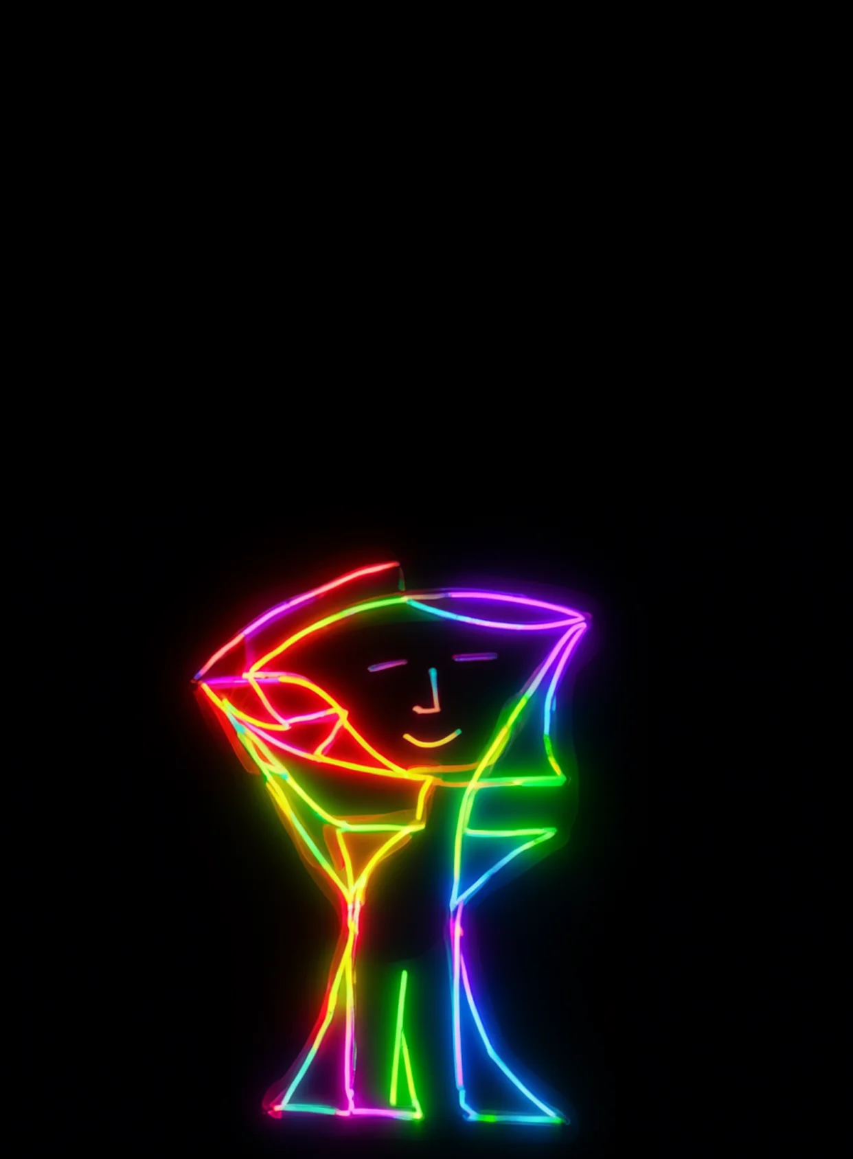 Vibracion Frecuencia Alta Neon Arcoiris Fondo Negro Gratis 1761336354 - Energia Pura Flujo Cosmico - Estados Abstractos Puros | Neon Emotion Gallery