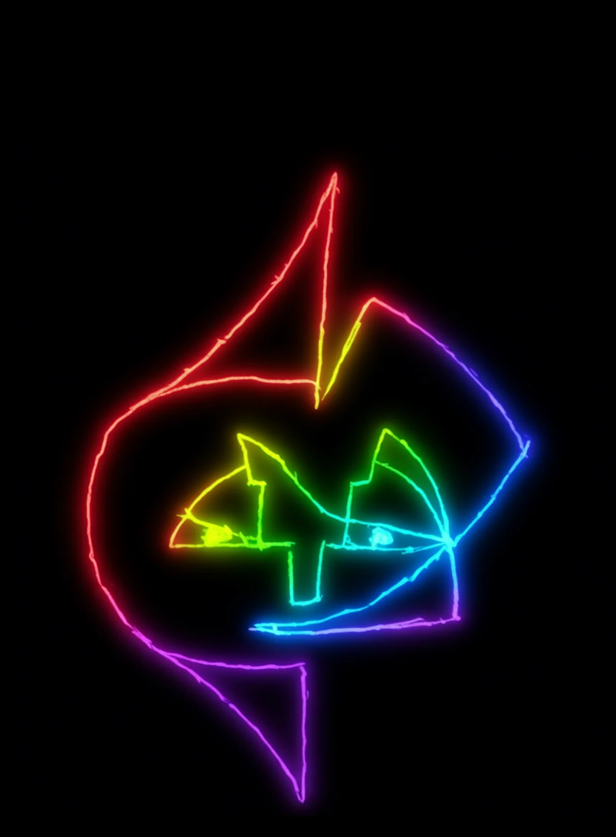 Cansado Abrumado Neon Arcoiris Fondo Negro Gratis 1759489474 - Geometria Psiquica Formas - Estados Abstractos Puros | Neon Emotion Gallery