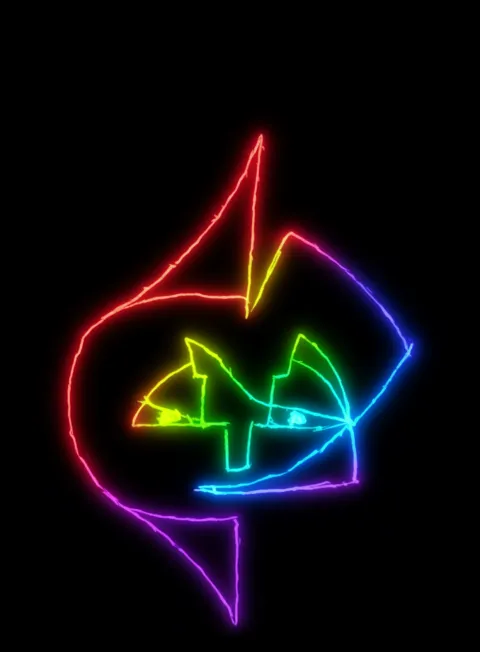 Cansado Abrumado Neon Arcoiris Fondo Negro Gratis 1759489474 - Geometria Psiquica Formas - Estados Abstractos Puros | Neon Emotion Gallery