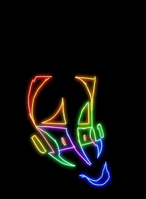 En Flow Neon Arcoiris Fondo Negro Gratis 1763484717 - Geometria Psiquica Formas - Estados Abstractos Puros | Neon Emotion Gallery