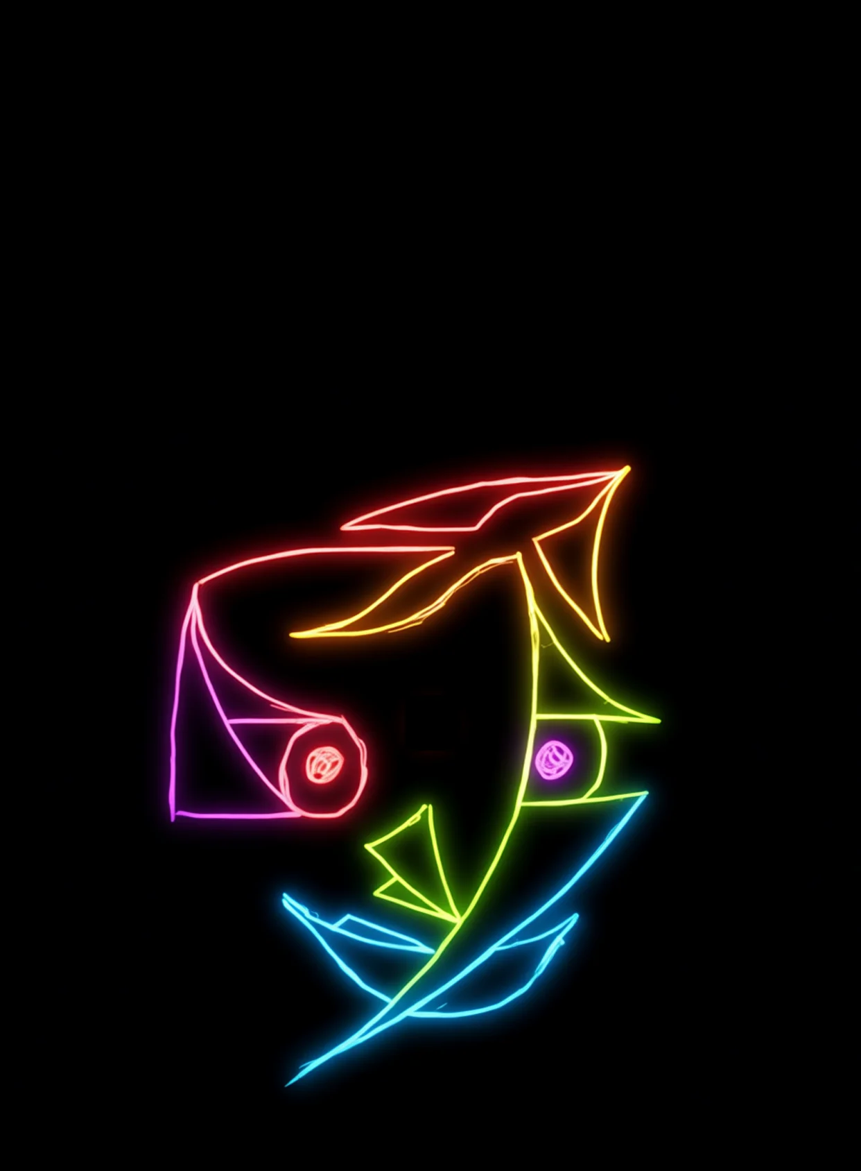 Energizado Neon Arcoiris Fondo Negro Gratis 1762982007 - Geometria Psiquica Formas - Estados Abstractos Puros | Neon Emotion Gallery