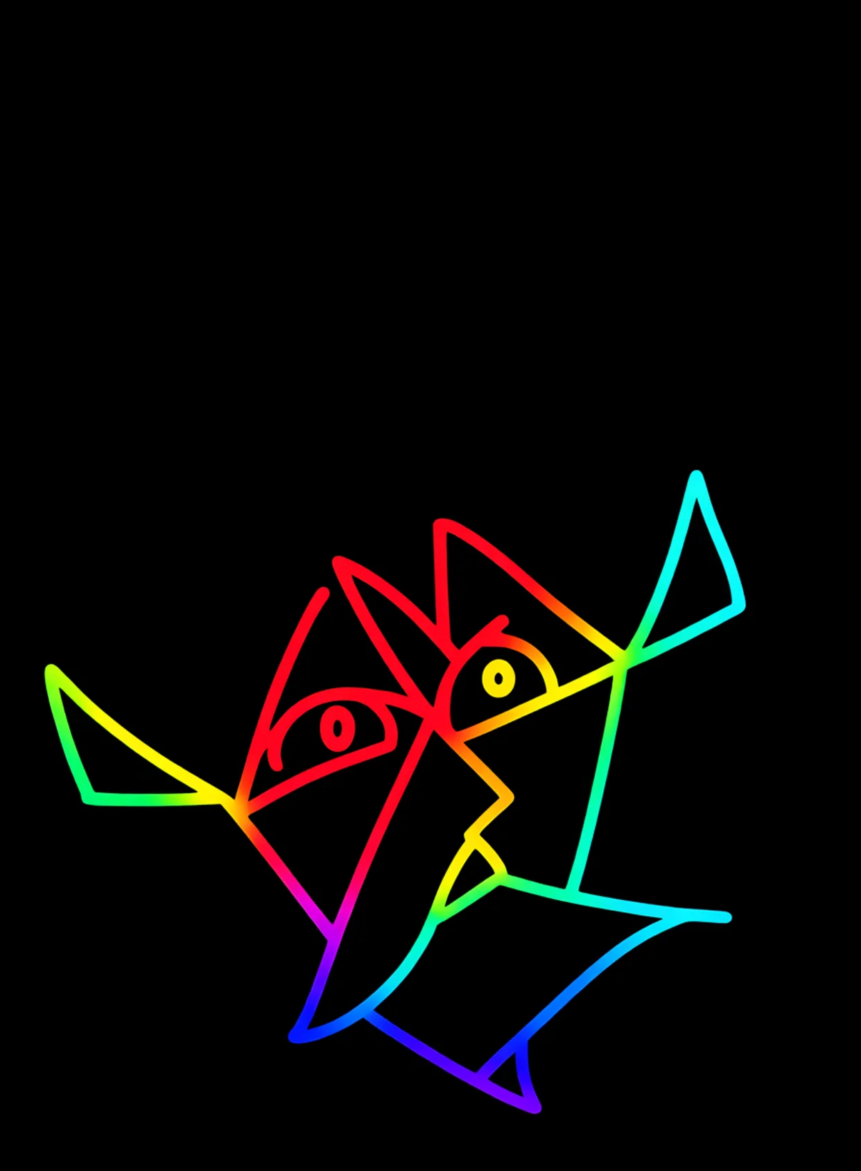 Preocupado Neon Arcoiris Fondo Negro Gratis 1757518606 - Geometria Psiquica Formas - Estados Abstractos Puros | Neon Emotion Gallery