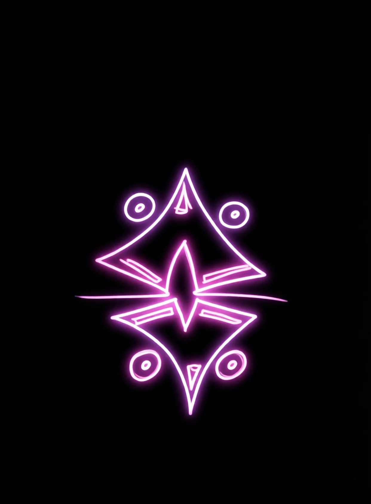 Silueta Simetrico Neon Rosa Fondo Negro Gratis 1770212883 - Geometria Psiquica Formas - Estados Abstractos Puros | Neon Emotion Gallery