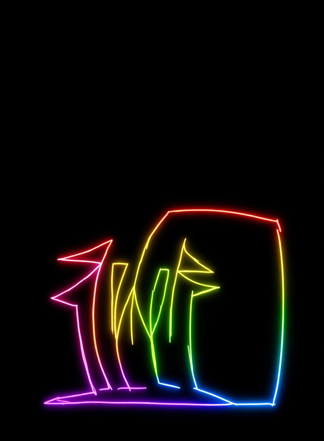 Alegoria Infinito Neon Arcoiris Fondo Negro Gratis 1764160727 - Simbolos Arquetipos Universales - Estados Abstractos Puros | Neon Emotion Gallery